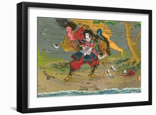 Japanese Samurai, Kikuchi Temitsu-null-Framed Art Print