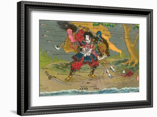 Japanese Samurai, Kikuchi Temitsu-null-Framed Art Print