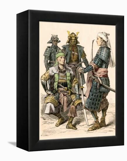 Japanese Samurai Warriors in Full Armor-null-Framed Premier Image Canvas