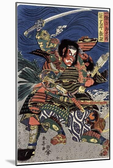 Japanese Samurai-Shuntei Katsukawa-Mounted Giclee Print