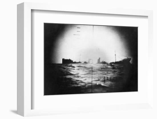 Japanese Ship Sinking-null-Framed Photographic Print