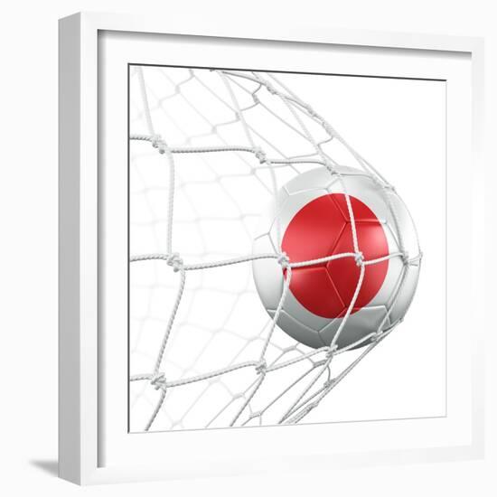 Japanese Soccer Ball in a Net-zentilia-Framed Premium Giclee Print