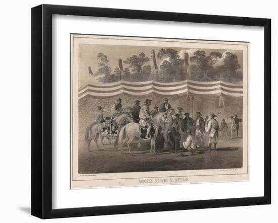 Japanese Soldiers at Yokuhama, Litho by Sarony and Co., 1855-Peter Bernhard Wilhelm Heine-Framed Giclee Print