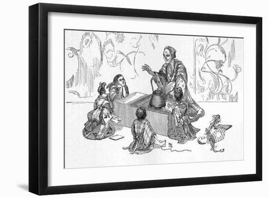 Japanese Story-Telling-Nankoku Ozawa-Framed Art Print