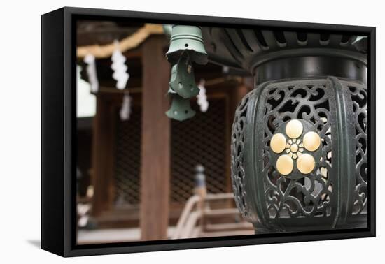 Japanese Style Lantern at Osaka Tenmangu, Osaka, Japan, Asia.-elwynn-Framed Premier Image Canvas