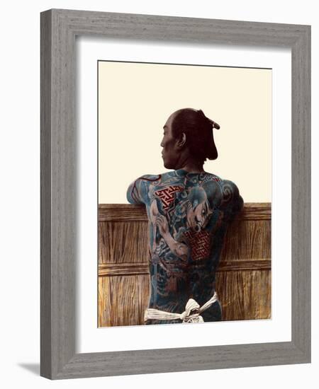 Japanese Tattoo-Kusakabe Kimbei-Framed Art Print