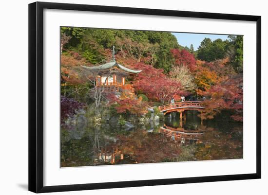 Japanese Temple Garden in Autumn, Daigoji Temple, Kyoto, Japan-Stuart Black-Framed Photographic Print