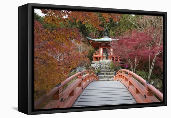 Japanese Temple Garden in Autumn, Daigoji Temple, Kyoto, Japan-Stuart Black-Framed Premier Image Canvas