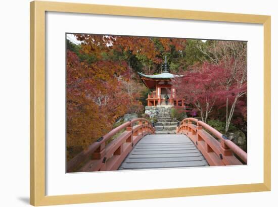 Japanese Temple Garden in Autumn, Daigoji Temple, Kyoto, Japan-Stuart Black-Framed Photographic Print