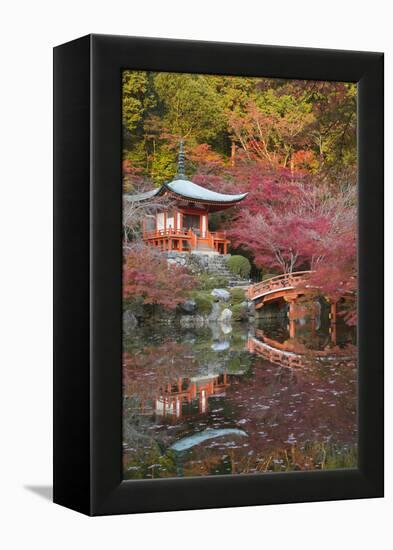 Japanese Temple Garden in Autumn, Daigoji Temple, Kyoto, Japan-Stuart Black-Framed Premier Image Canvas