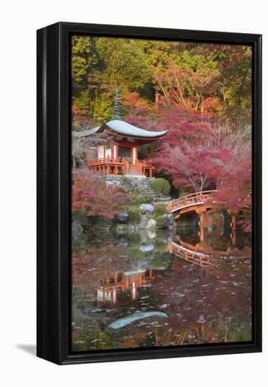 Japanese Temple Garden in Autumn, Daigoji Temple, Kyoto, Japan-Stuart Black-Framed Premier Image Canvas