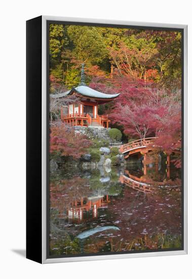 Japanese Temple Garden in Autumn, Daigoji Temple, Kyoto, Japan-Stuart Black-Framed Premier Image Canvas