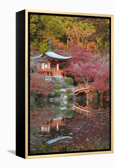Japanese Temple Garden in Autumn, Daigoji Temple, Kyoto, Japan-Stuart Black-Framed Premier Image Canvas