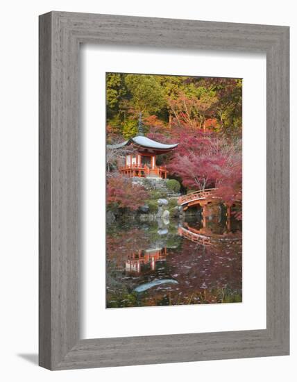 Japanese Temple Garden in Autumn, Daigoji Temple, Kyoto, Japan-Stuart Black-Framed Photographic Print