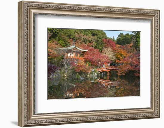 Japanese Temple Garden in Autumn, Daigoji Temple, Kyoto, Japan-Stuart Black-Framed Photographic Print