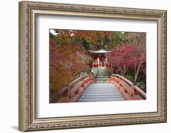 Japanese Temple Garden in Autumn, Daigoji Temple, Kyoto, Japan-Stuart Black-Framed Photographic Print