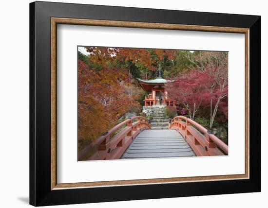 Japanese Temple Garden in Autumn, Daigoji Temple, Kyoto, Japan-Stuart Black-Framed Photographic Print