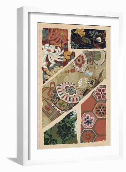 Japanese Textile Design V-null-Framed Premium Giclee Print