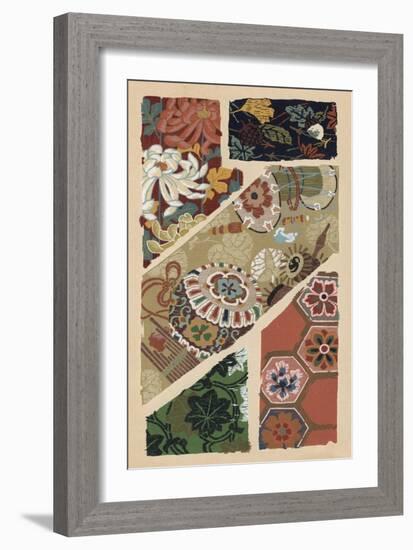 Japanese Textile Design V-null-Framed Art Print