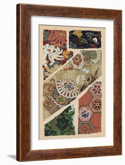 Japanese Textile Design V-null-Framed Art Print