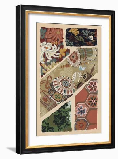 Japanese Textile Design V-null-Framed Art Print