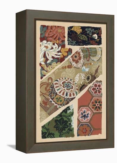 Japanese Textile Design V-null-Framed Stretched Canvas