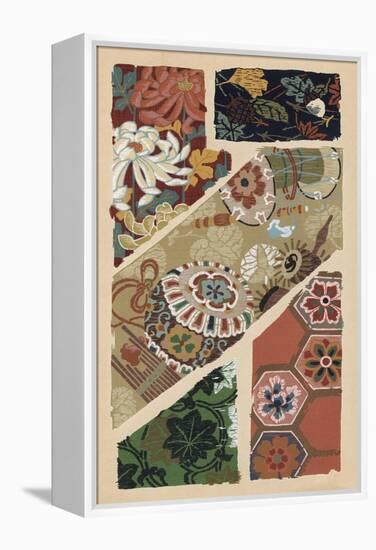 Japanese Textile Design V-null-Framed Stretched Canvas