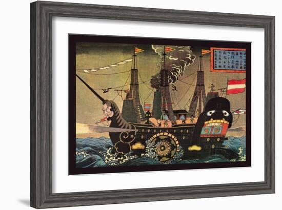 Japanese War Ship-null-Framed Art Print