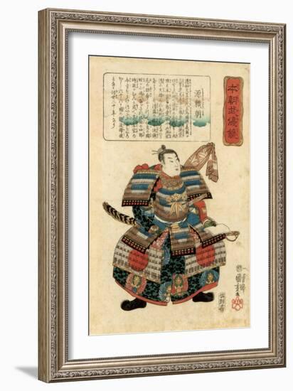 Japanese Warlord Minamoto No Yoritomo, 1845-Utagawa Kuniyoshi-Framed Giclee Print