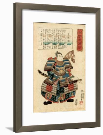 Japanese Warlord Minamoto No Yoritomo, 1845-Utagawa Kuniyoshi-Framed Giclee Print