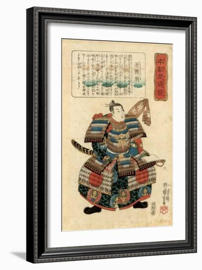 Japanese Warlord Minamoto No Yoritomo, 1845-Utagawa Kuniyoshi-Framed Giclee Print