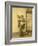 Japanese Woman in Kimono with Fan-null-Framed Photographic Print