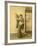 Japanese Woman in Kimono with Fan-null-Framed Photographic Print