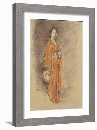 Japanese Woman in Kimono-Robert Frederick Blum-Framed Giclee Print