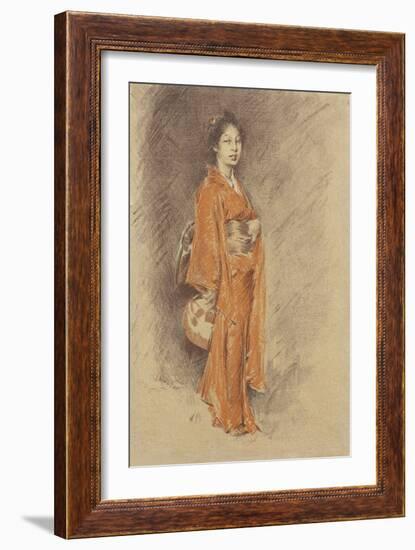 Japanese Woman in Kimono-Robert Frederick Blum-Framed Giclee Print