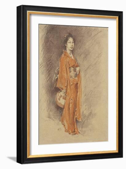 Japanese Woman in Kimono-Robert Frederick Blum-Framed Giclee Print