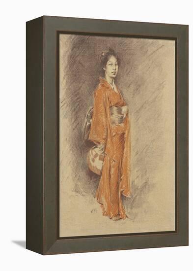 Japanese Woman in Kimono-Robert Frederick Blum-Framed Premier Image Canvas