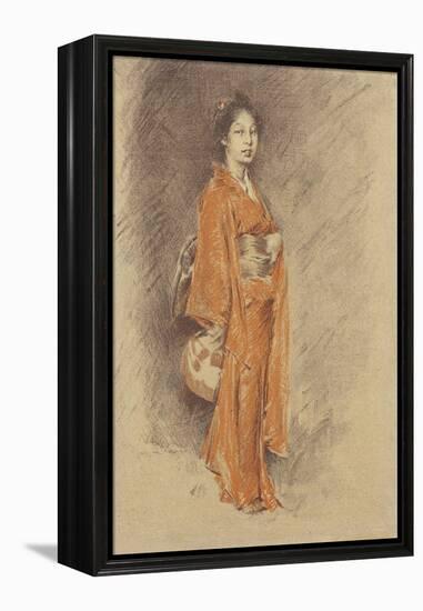 Japanese Woman in Kimono-Robert Frederick Blum-Framed Premier Image Canvas