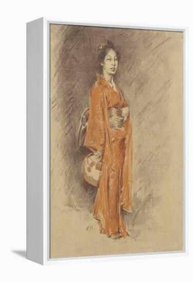 Japanese Woman in Kimono-Robert Frederick Blum-Framed Premier Image Canvas