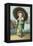 Japanese Woman with Umbrella and Lantern-null-Framed Stretched Canvas