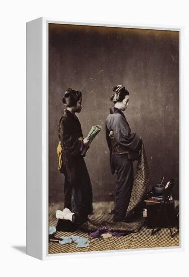 Japanese Women Dressing, C.1870-1880-Felice Beato-Framed Premier Image Canvas