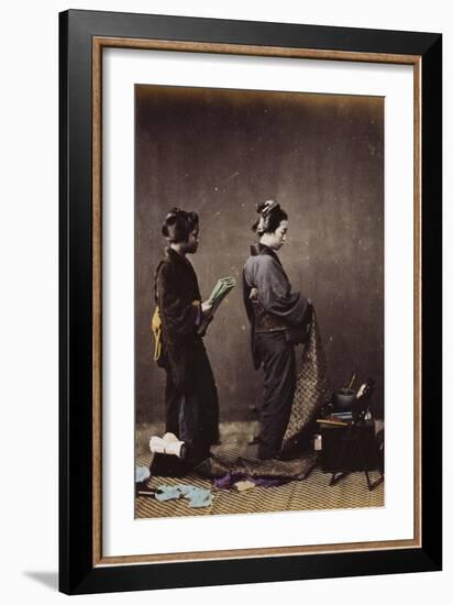 Japanese Women Dressing, C.1870-1880-Felice Beato-Framed Giclee Print