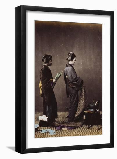 Japanese Women Dressing, C.1870-1880-Felice Beato-Framed Giclee Print