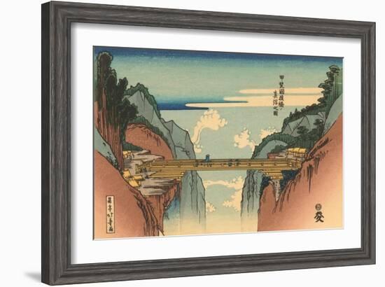 Japanese Woodblock, Bridge-null-Framed Art Print