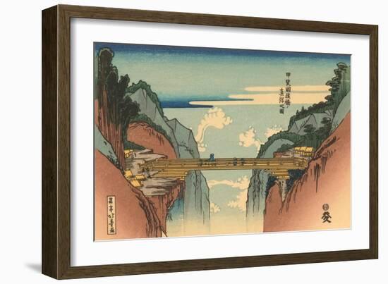 Japanese Woodblock, Bridge-null-Framed Art Print
