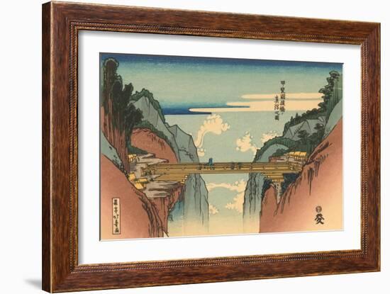 Japanese Woodblock, Bridge-null-Framed Art Print
