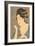 Japanese Woodblock, Lady Applying Lip Gloss-null-Framed Art Print