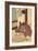 Japanese Woodblock, Lady at Bath-null-Framed Premium Giclee Print