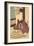 Japanese Woodblock, Lady at Bath-null-Framed Premium Giclee Print