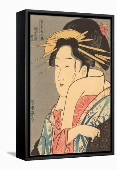 Japanese Woodblock, Lady's Portrait-null-Framed Stretched Canvas